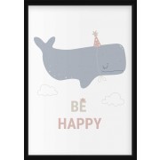 Affisch - Havsdjur, Be happy