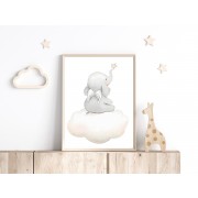 Poster - Elefant i molnet