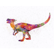 POSTER - Dino siluett Parasaurolophus