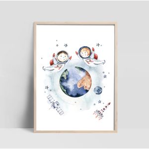  Affisch - Cosmos / Astronaut