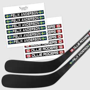 Namnlappar Hockeystickers 32 st 95x11 mm