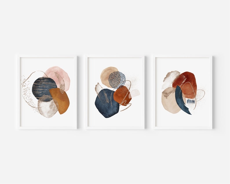Posters - Abstrakt konst / Set med 3