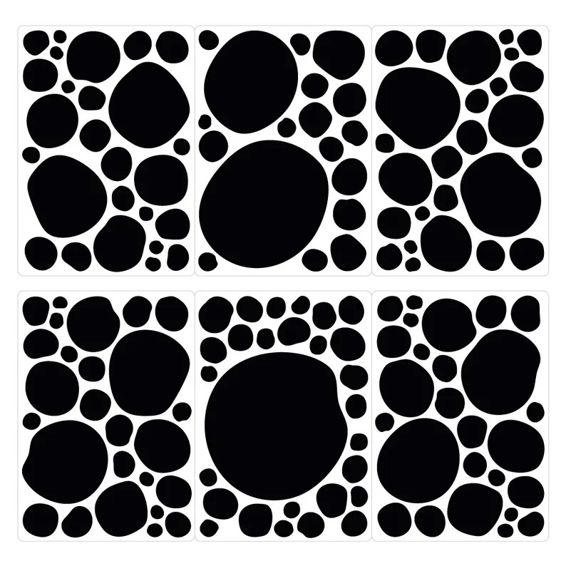 Väggdekal - Prickar / Svart / 100 st