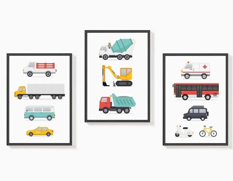 Posters - Fordon / set med 3