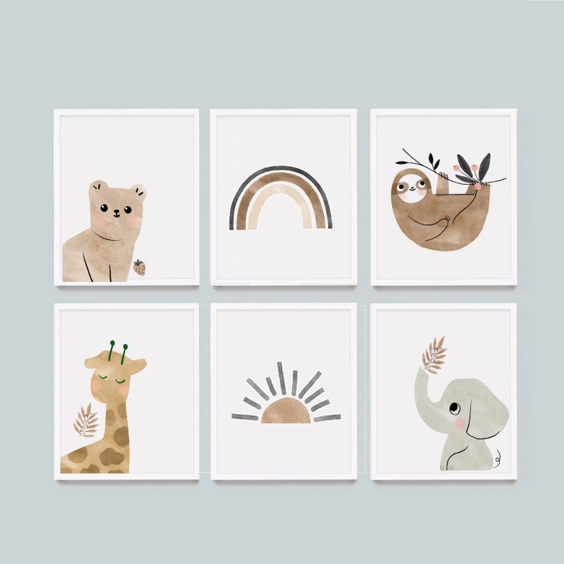 Posters - Boho Nursery / Set om 6