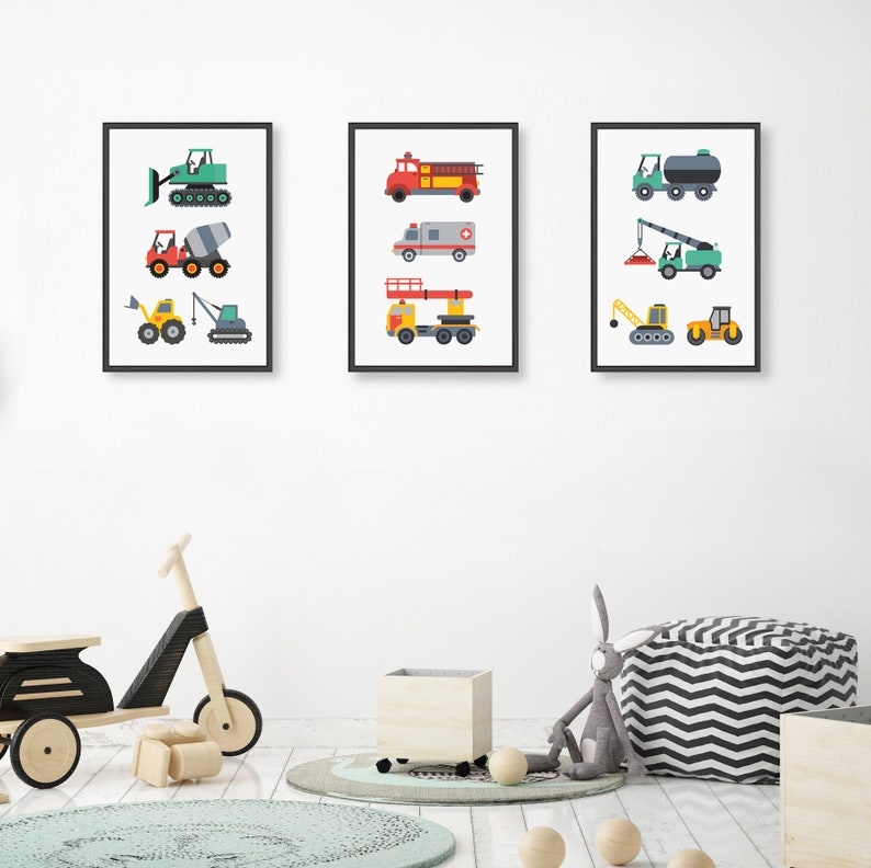 Posters - Lastbilar/set med 3