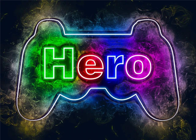 Poster - Styrspak / Hero / Neon
