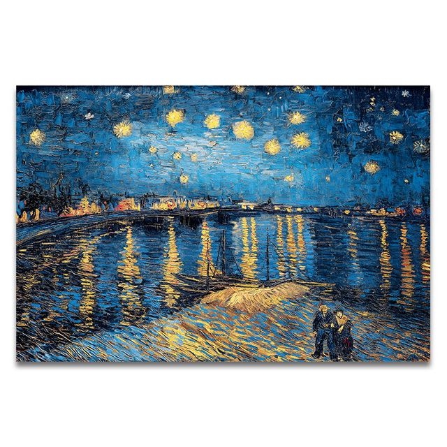 Poster - Berömd konstnär Van Gogh oljemålningsaffisch / 02