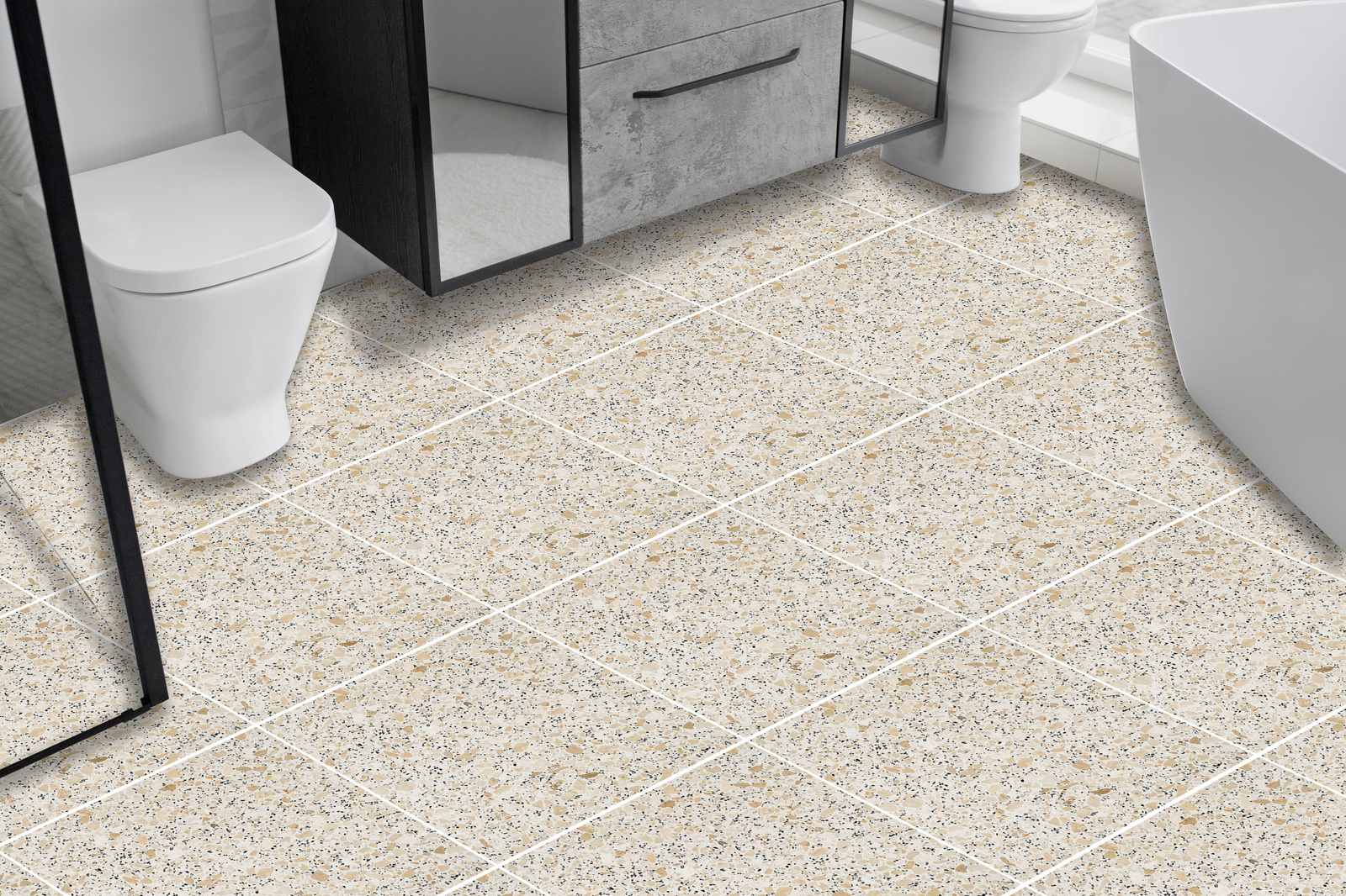 Eleganta Terrazzo Golvplattor - 24 st