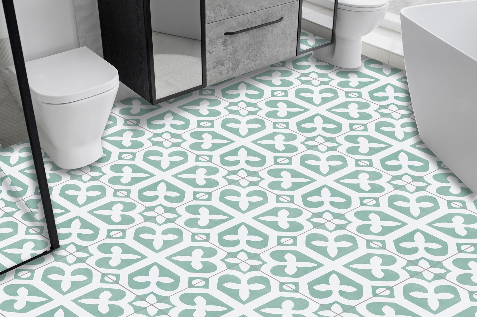Geometrisk Design Golvplattor - 24 st