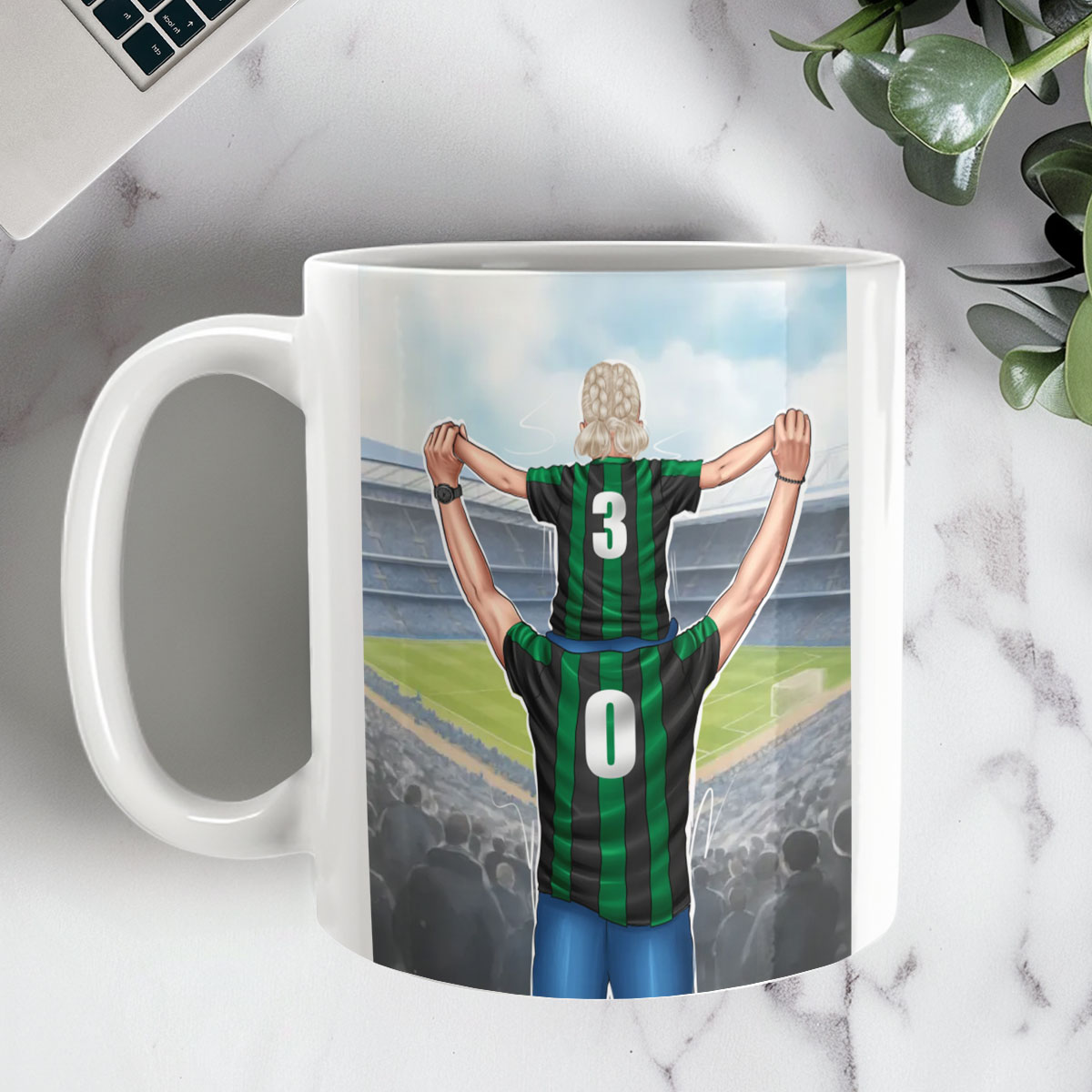 Personlig Mugg - Fotbollsfandesign