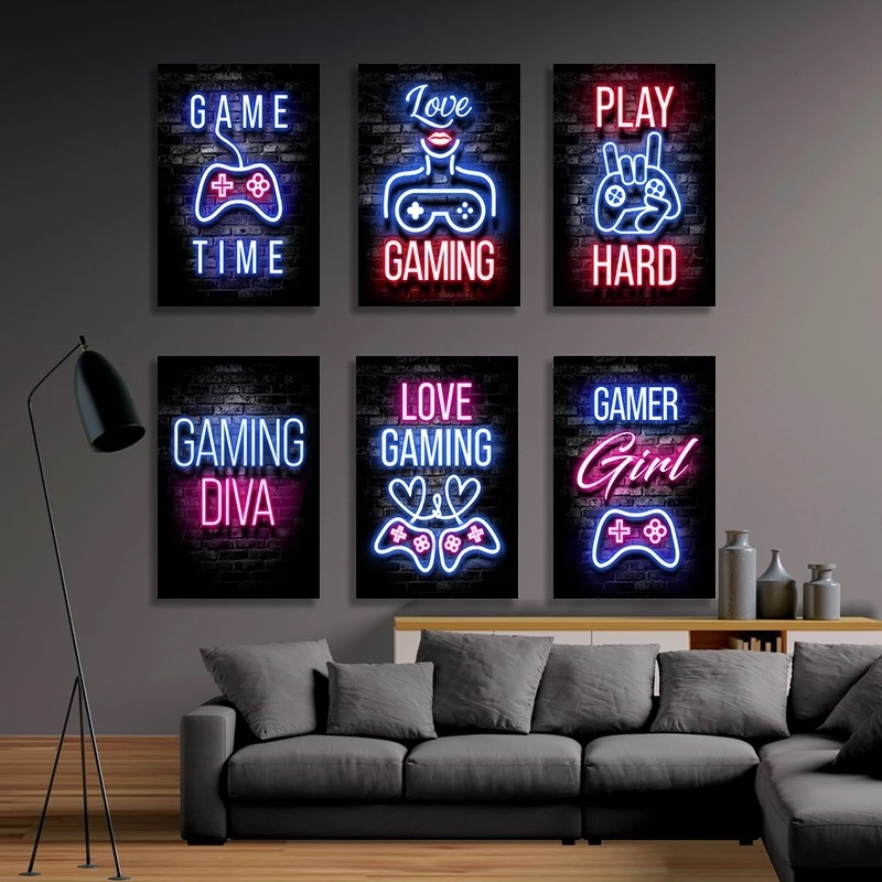 Posters - LOVE GAMING / set om 6