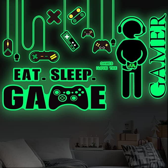 Väggdekal - Game Zone / Självlysande