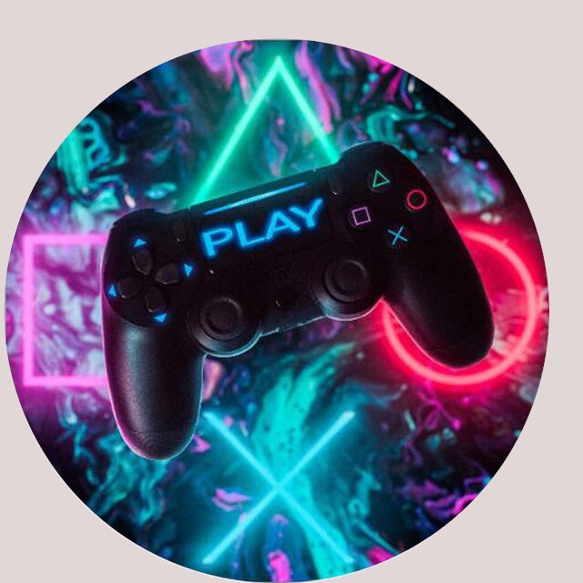 Väggdekal - PLAY / Joystick / Runda