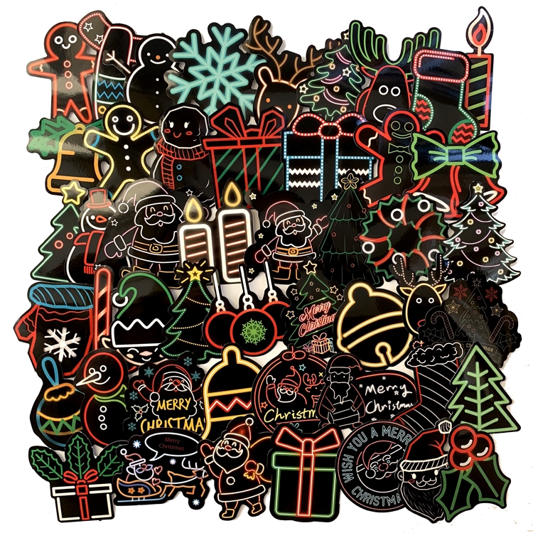 Klistermärken - Jul / Neon / 50 st