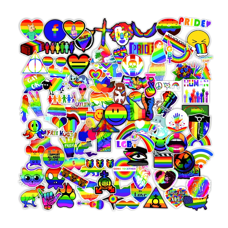 Klistermärken - HBT / 100 st