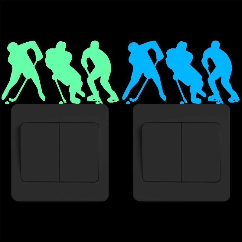 Switch-dekal - Hockeyspelare / Självlysande
