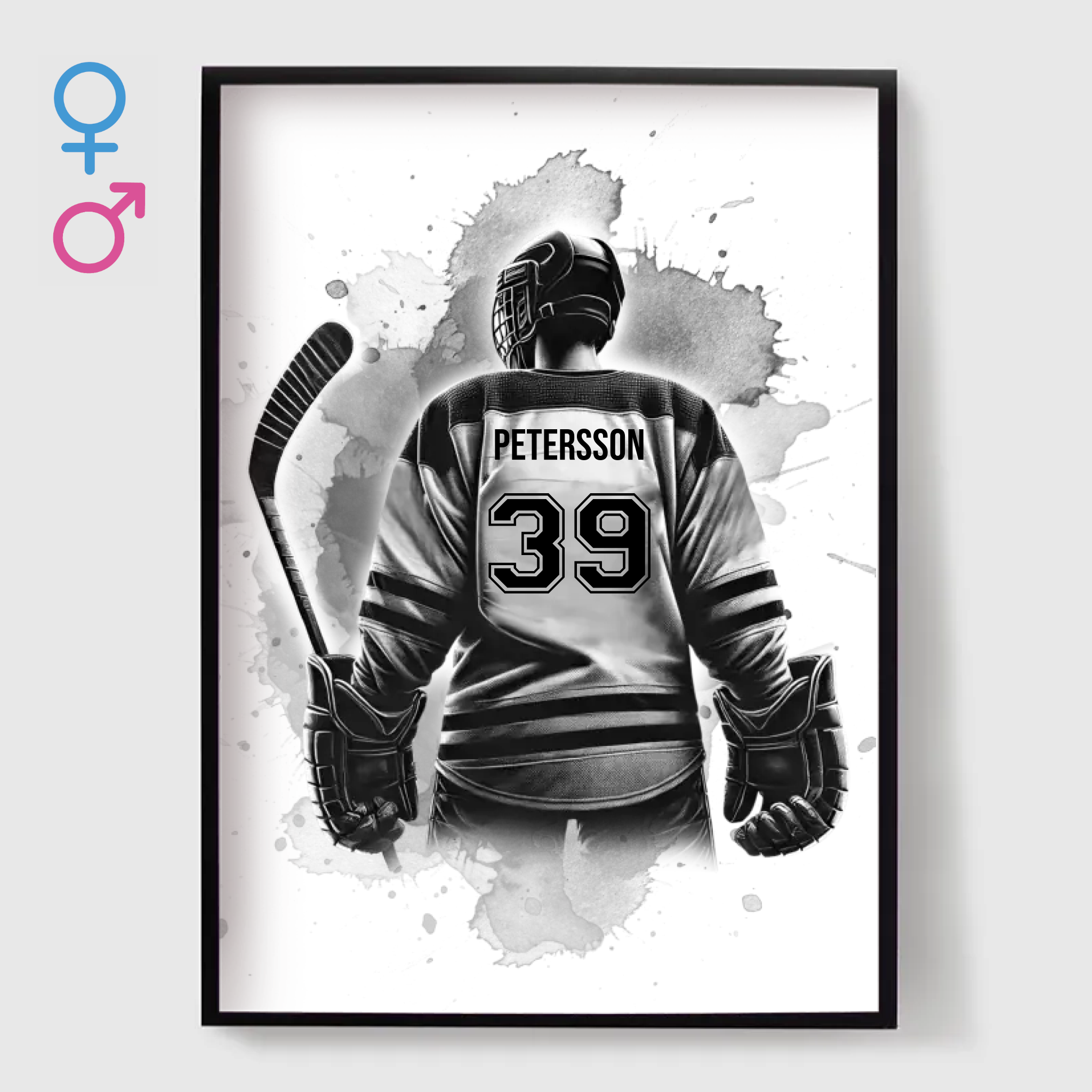 Personlig poster - Hockeyspelare tryck