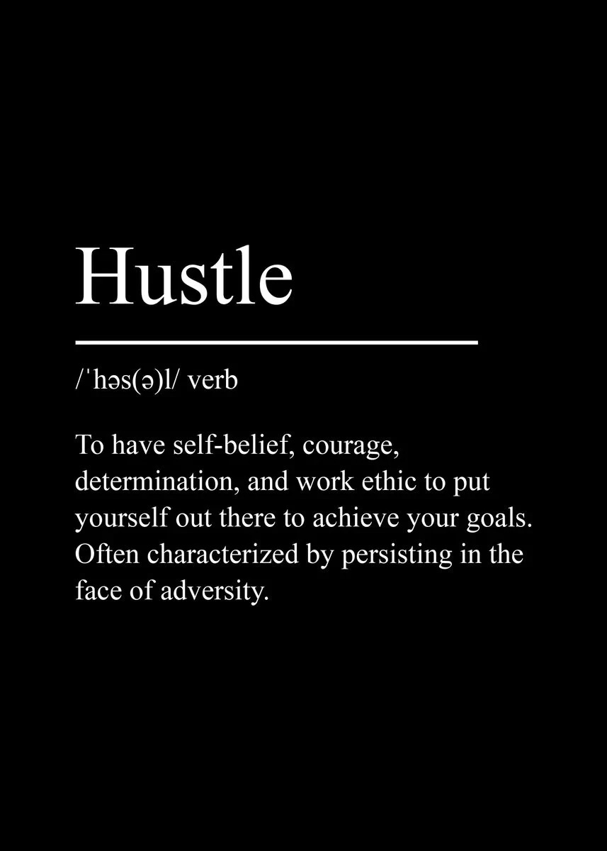 Affisch – Hustle / verb