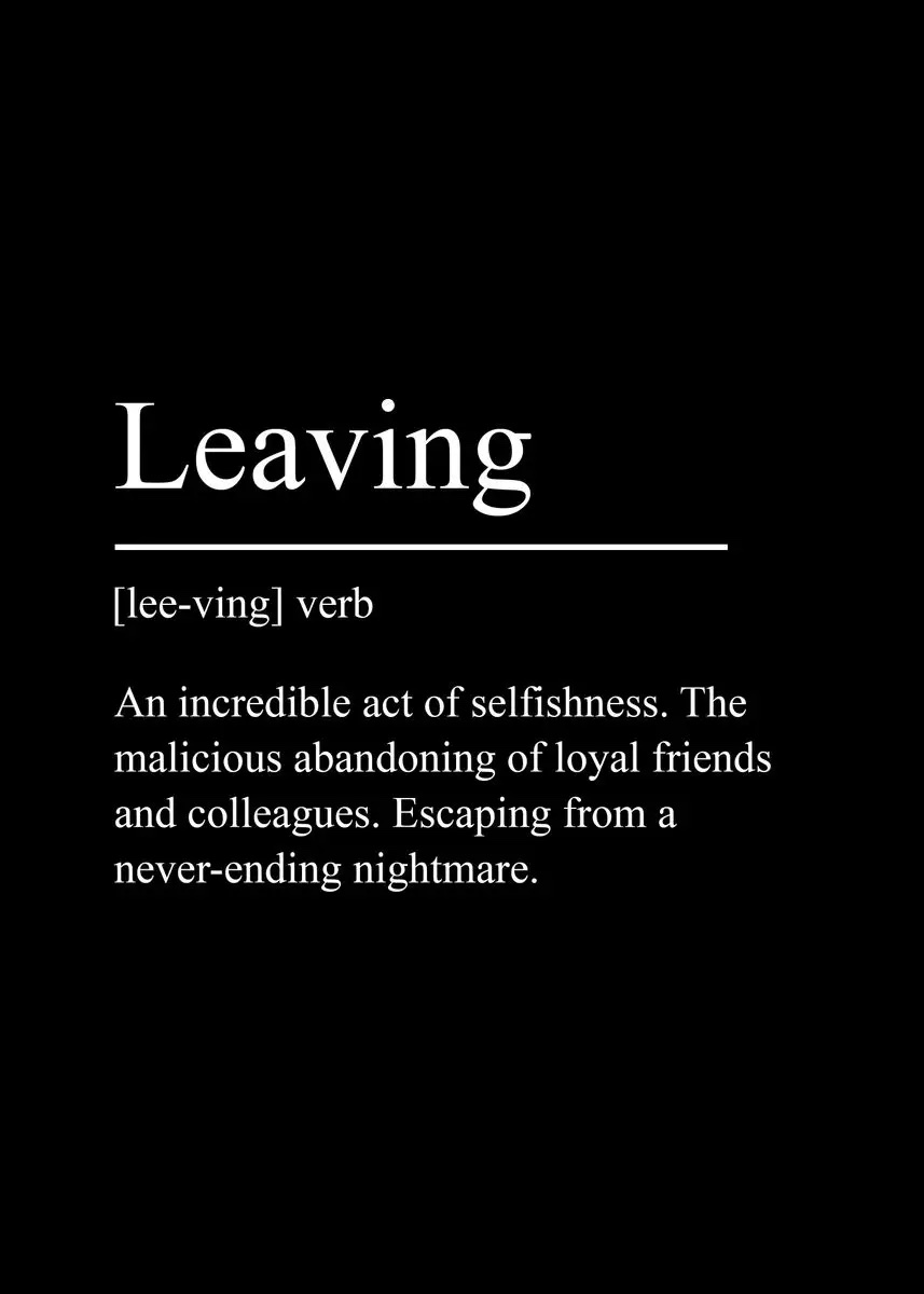 Affisch – Leaving