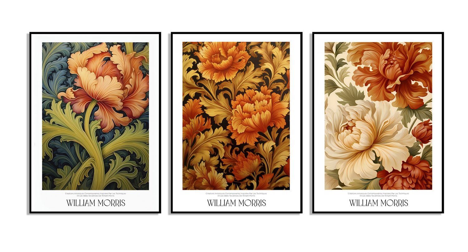 William Morris Affisch Set av 3