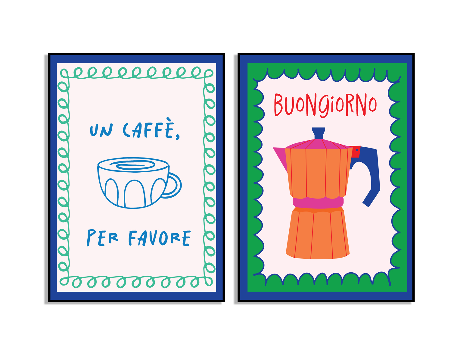 Poster - Buongiorno Kaffeset / Set om 2