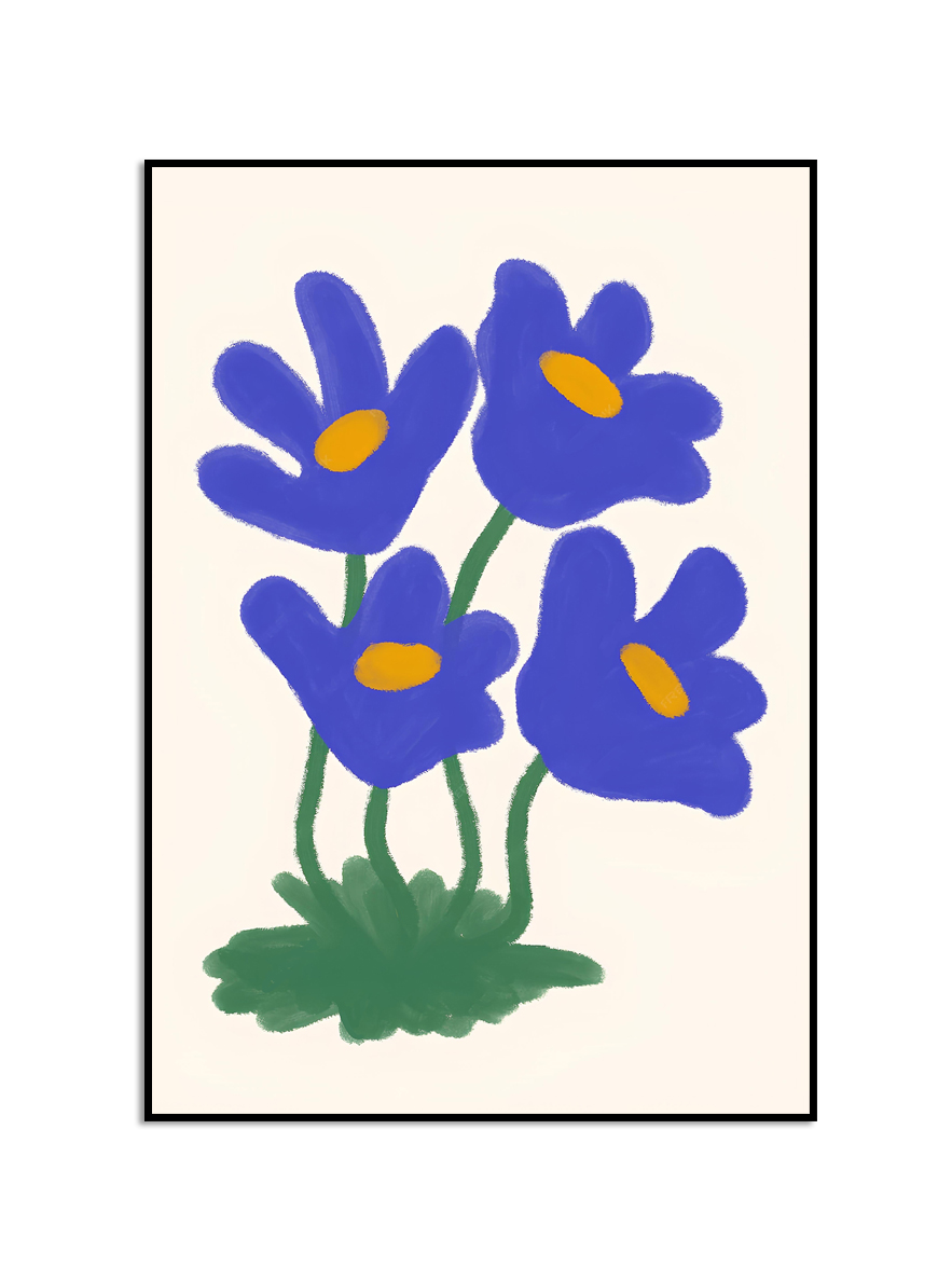 Affisch – Färgglada blommor