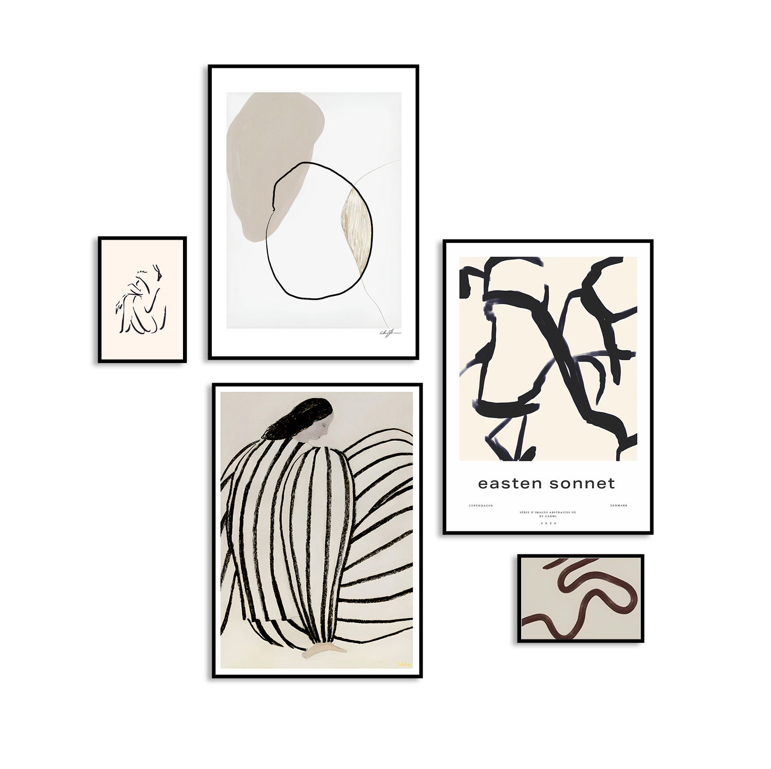 Affischer - Easten Sonnet / Set om 5