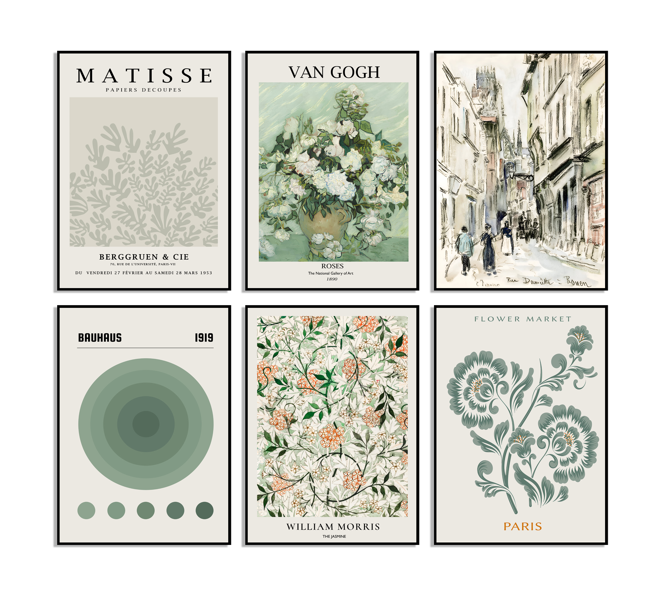 Konstnärlig Postersamling - Set av 6