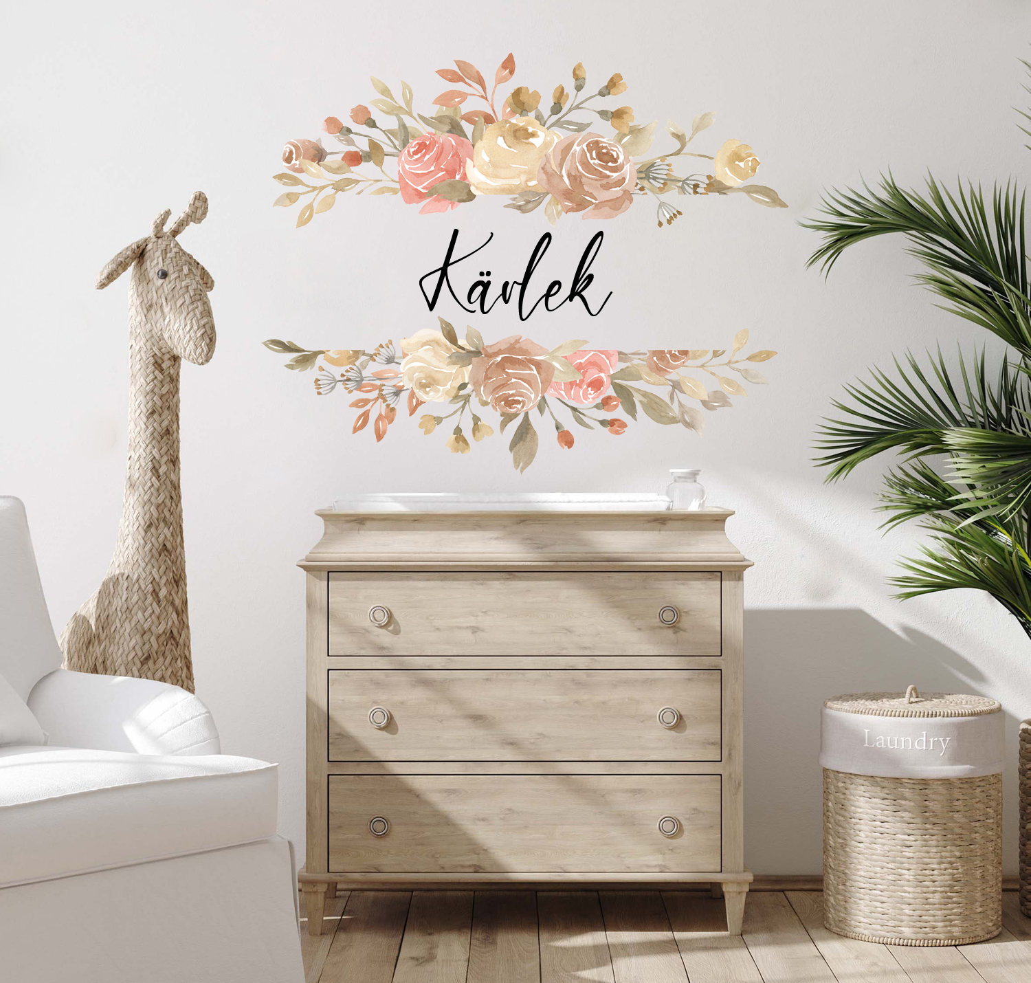 Väggklistermärken - Blad och blomma / Personlig
