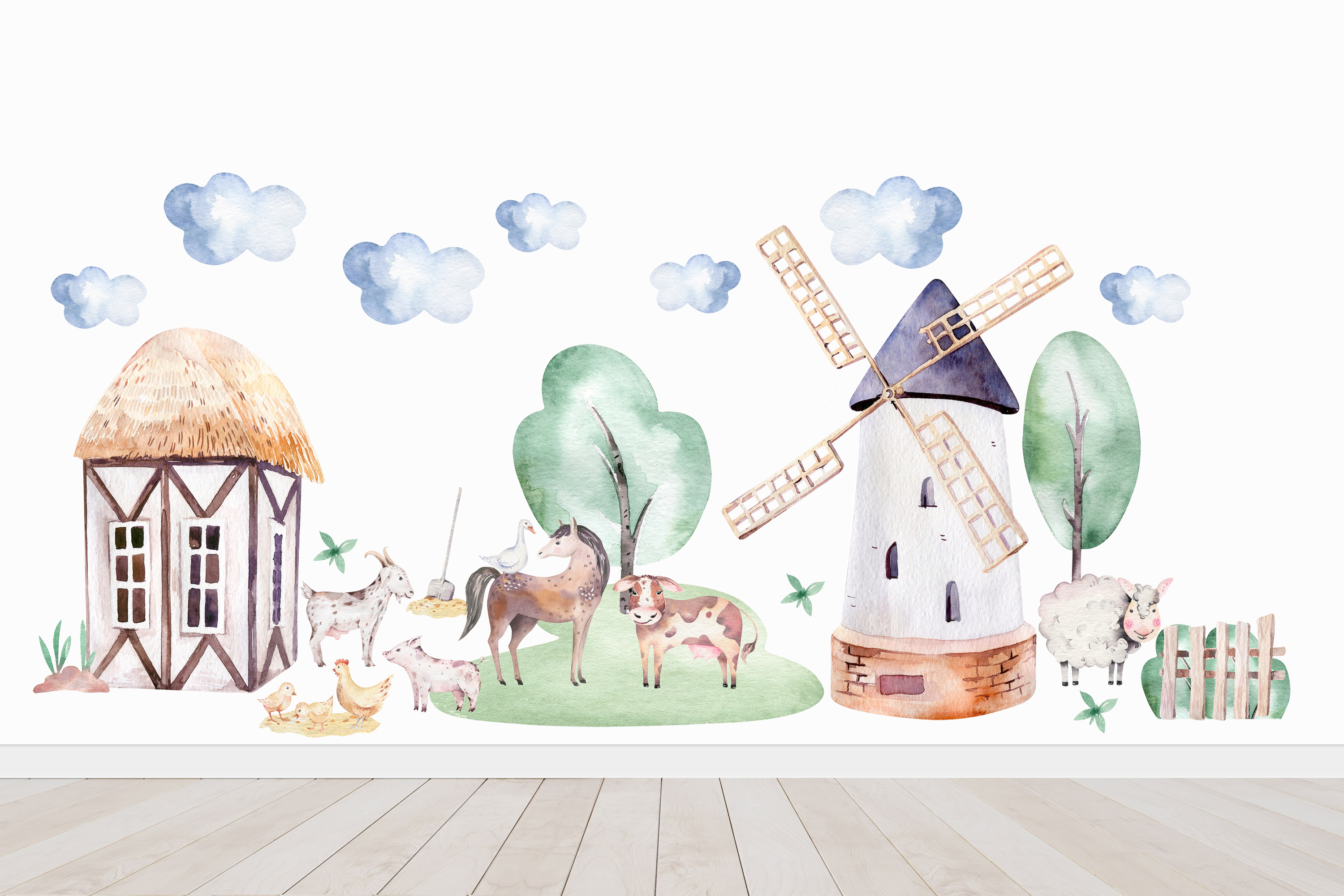Väggdekal - Kids Farm