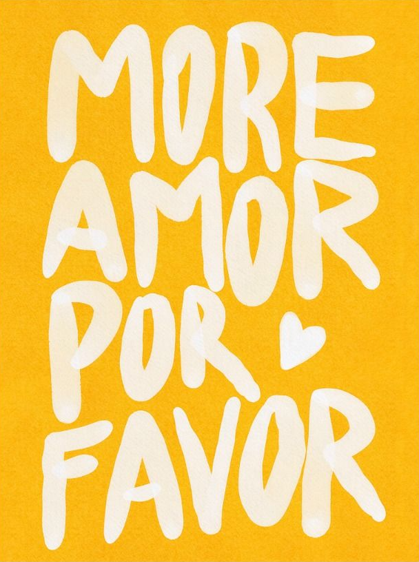 Affisch – MORE AMOR POR FAVOR / Gul