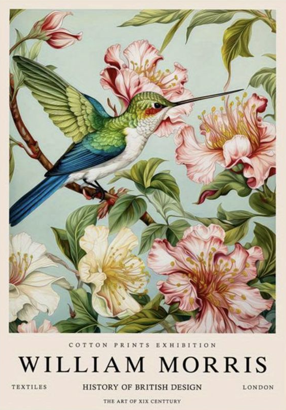 William Morris Kolibri Affisch