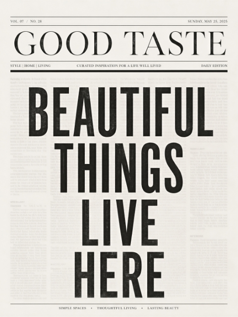 Poster - Good Taste Citat