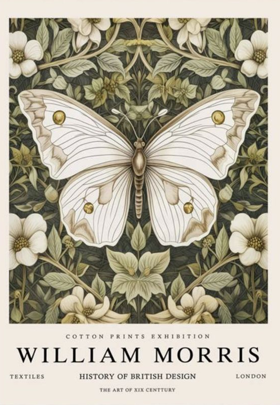 William Morris Fjäril Poster
