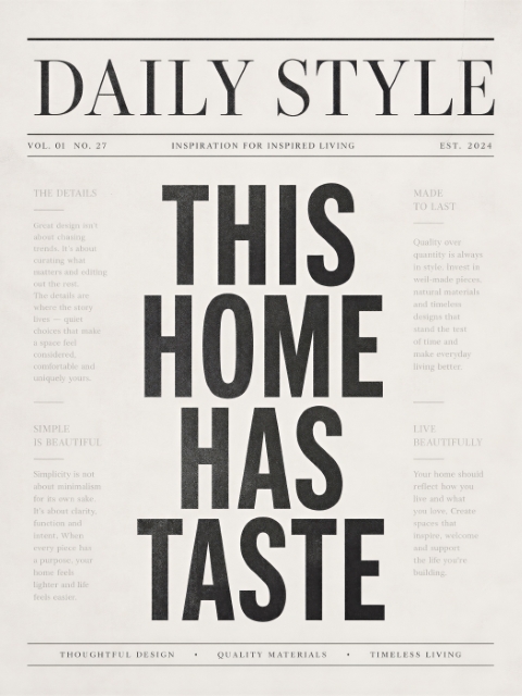 Poster - Daily Style Home Taste