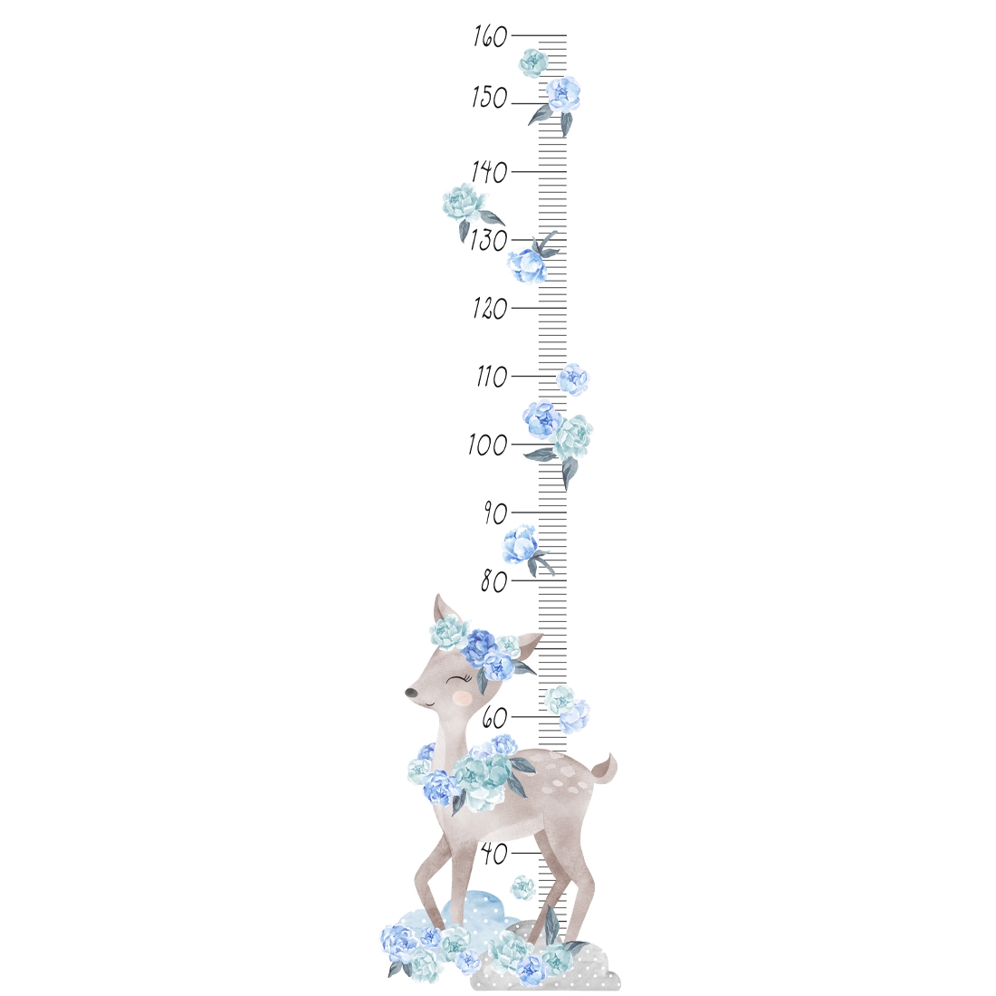 Väggdekal - Höjdmått / Rom / Blå