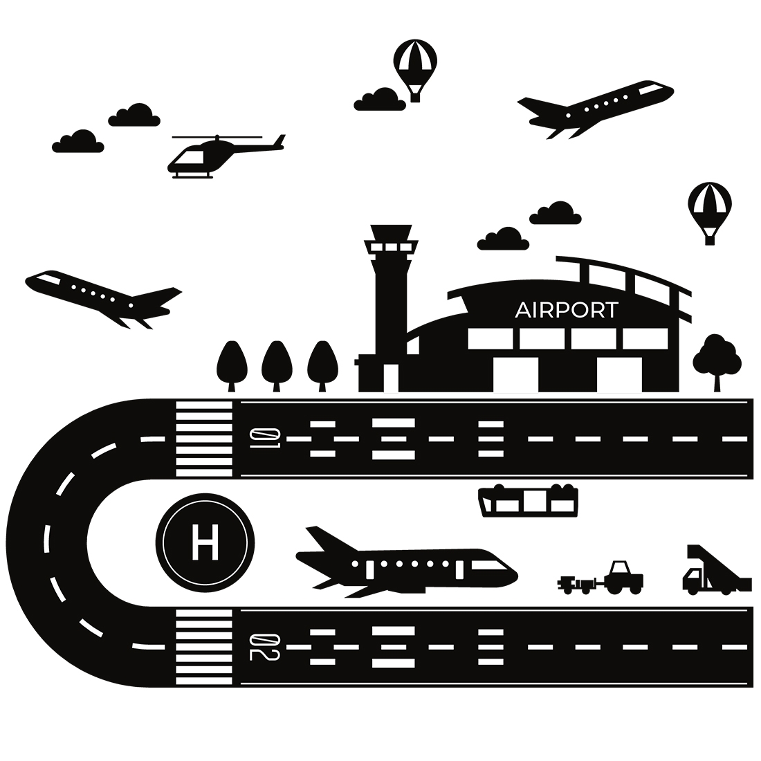 Golvdekal - Flygplats