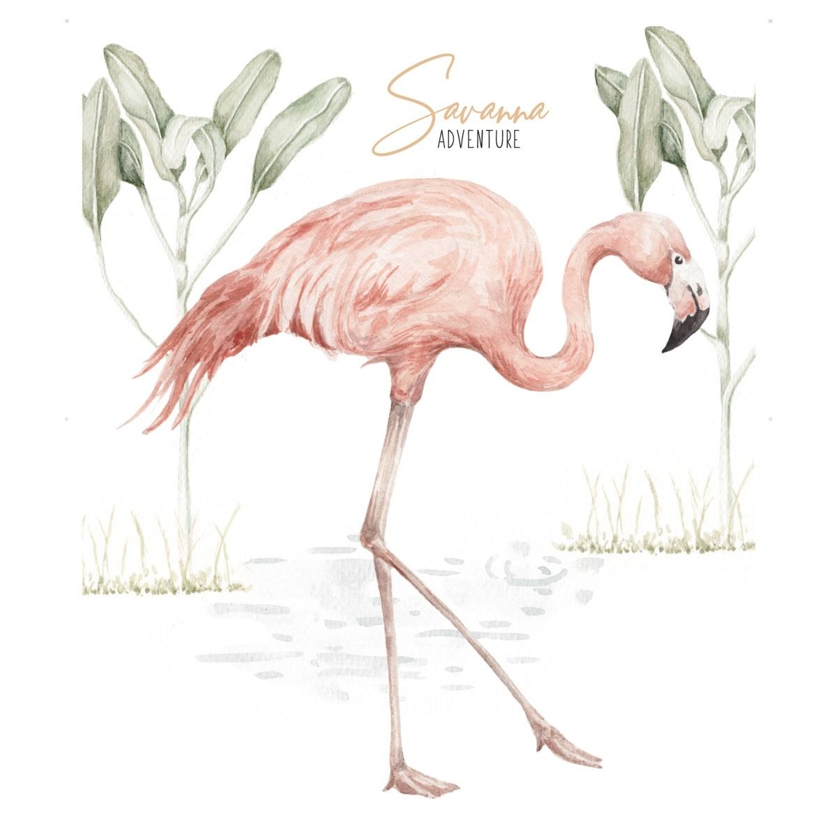 Väggdekal - Flamingo