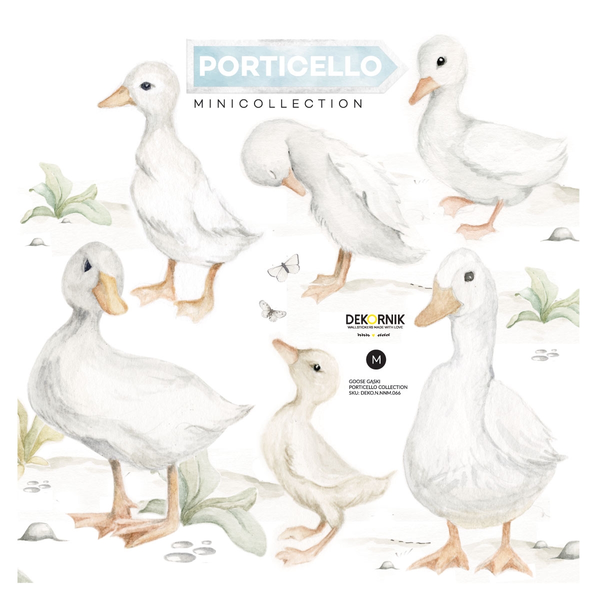 Väggdekal - Tips Toe Gäss