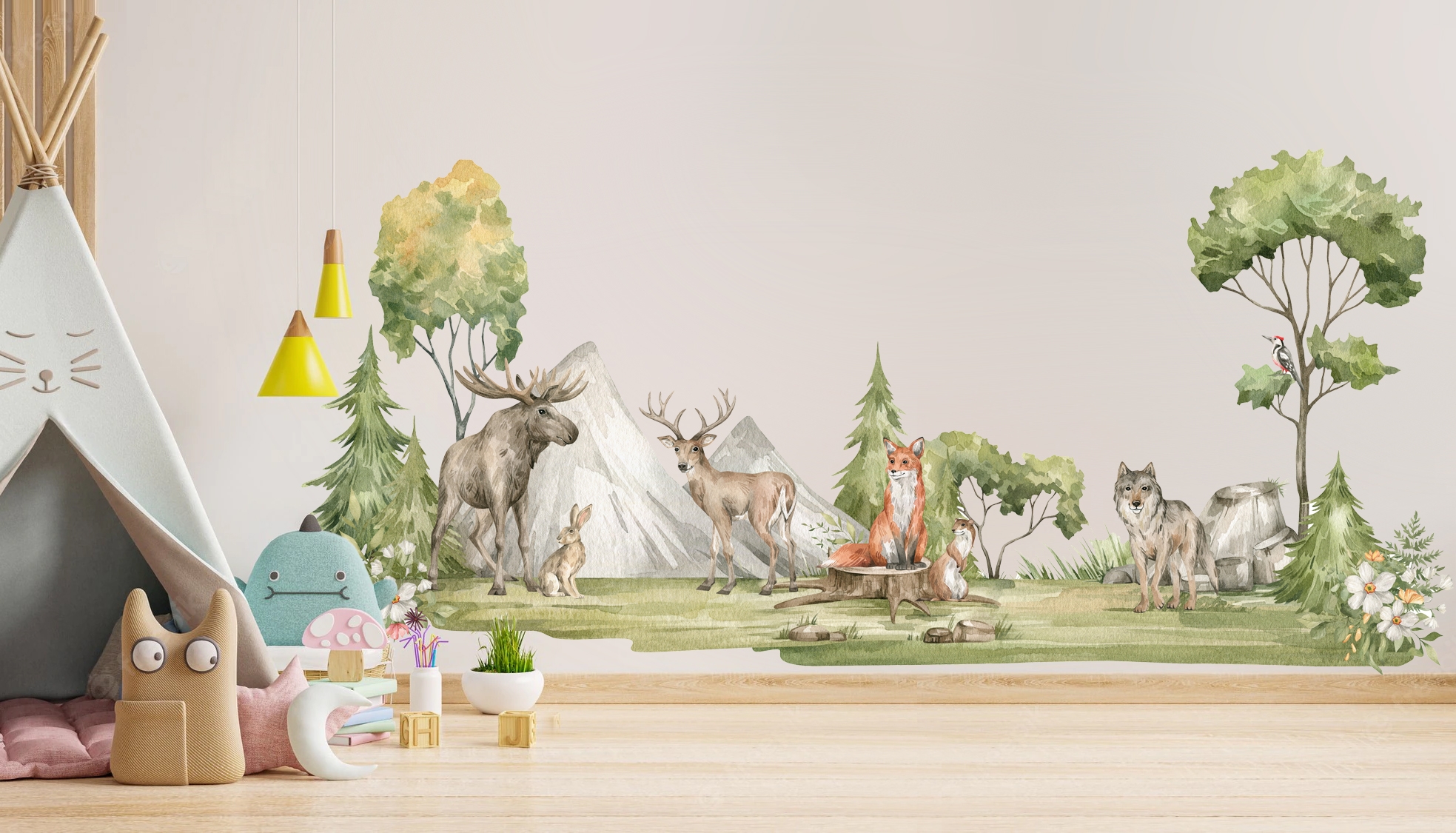 Wallsticker - Träd och Djur