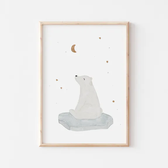 Poster - Djur i snön / Isbjörn