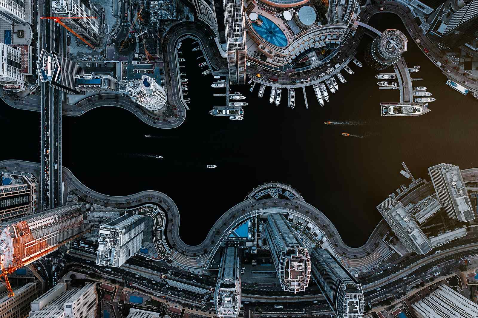 Poster - Dubai Marina Flygfoto