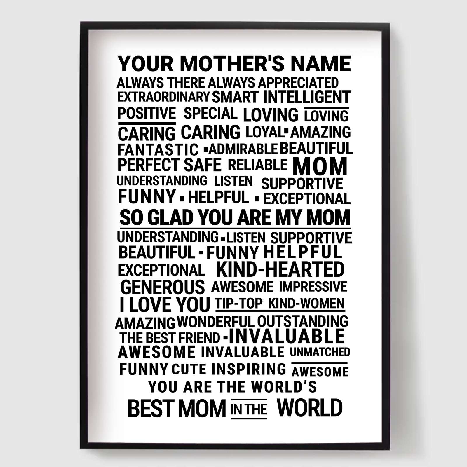 Personlig Poster - Anledningar till att jag älskar dig mamma