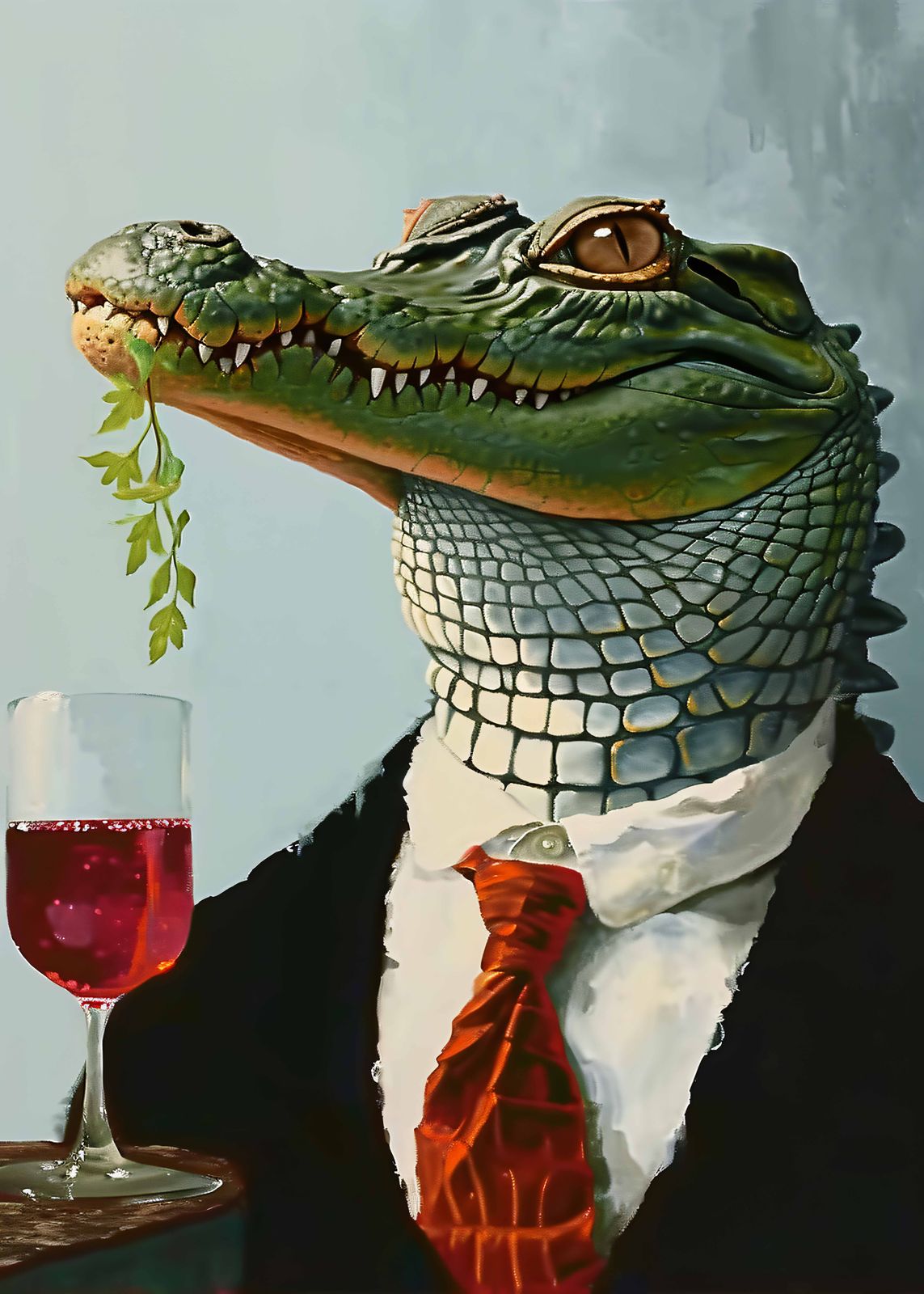 Poster - Alligator i Kostym