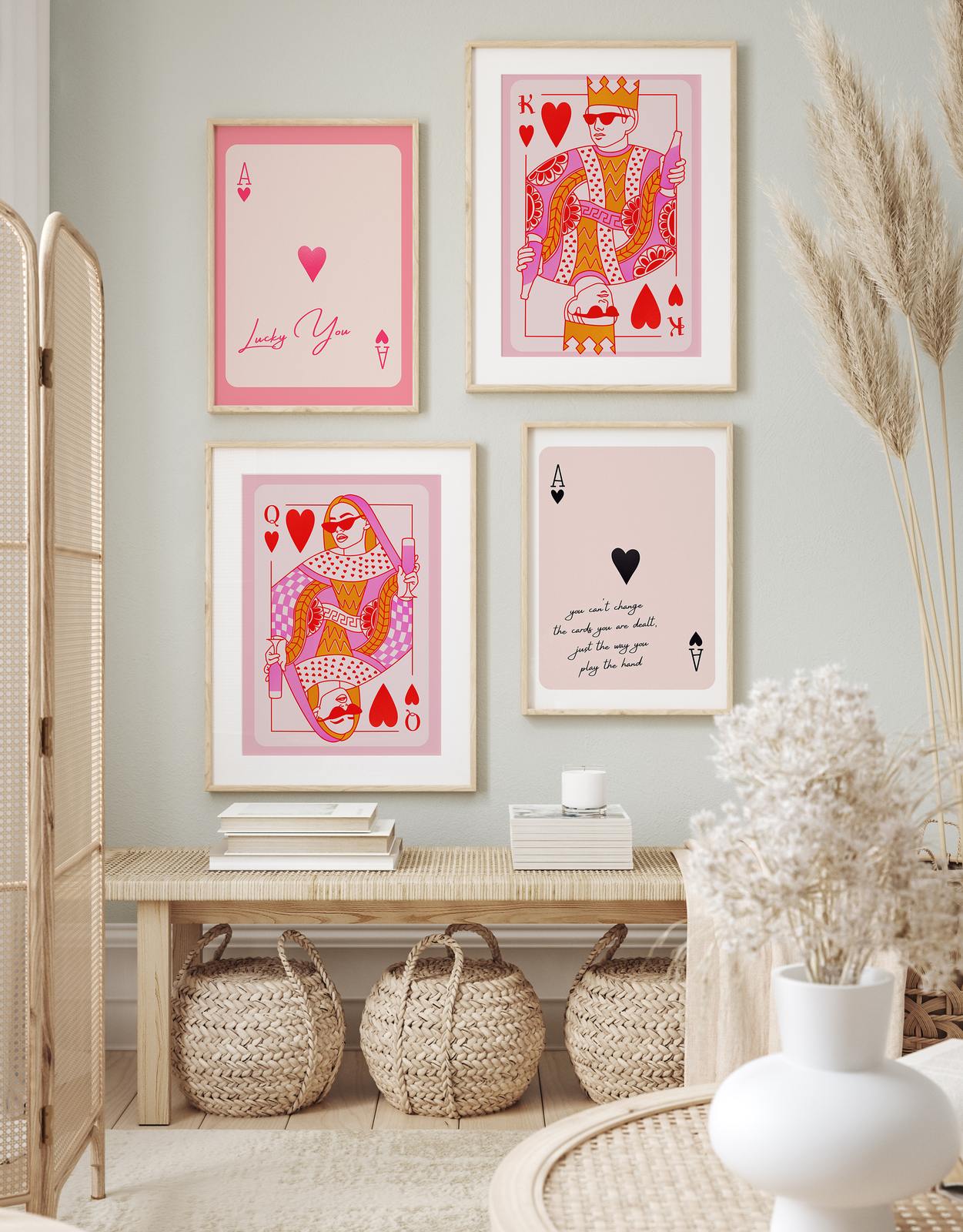 Poster - Kortdesign / Set of 4