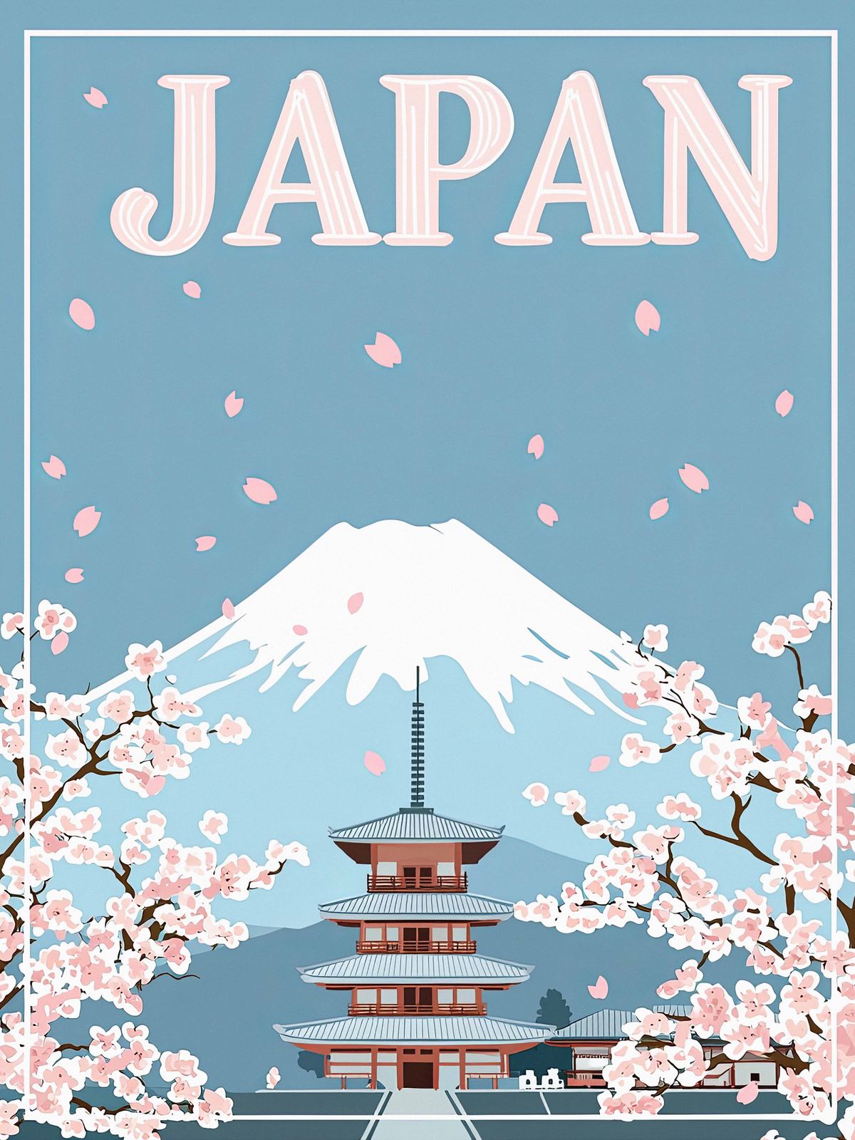 Poster - Japanska Körsbärsblommor