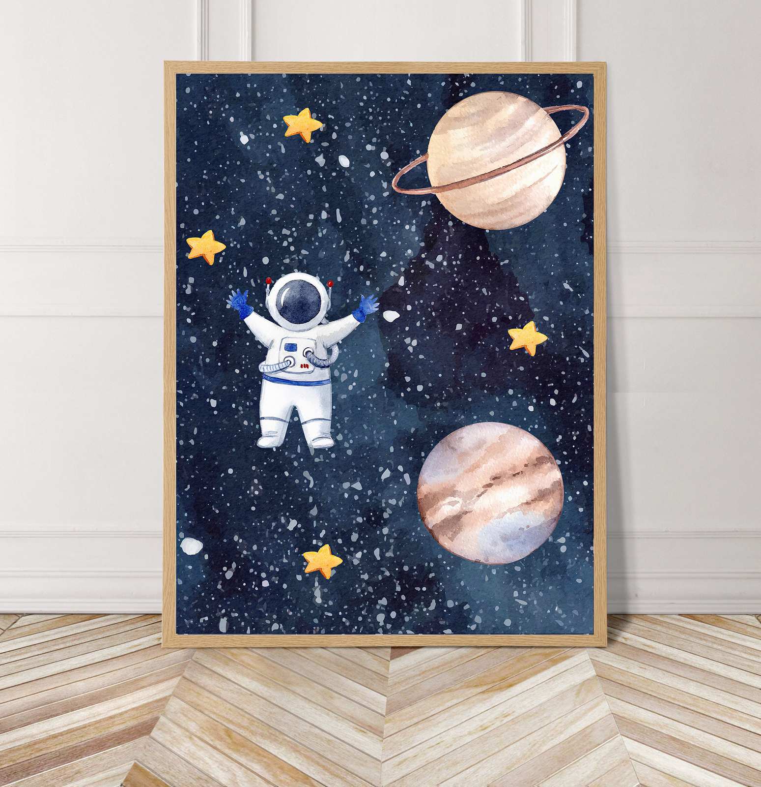 Astronaut i rymden affisch
