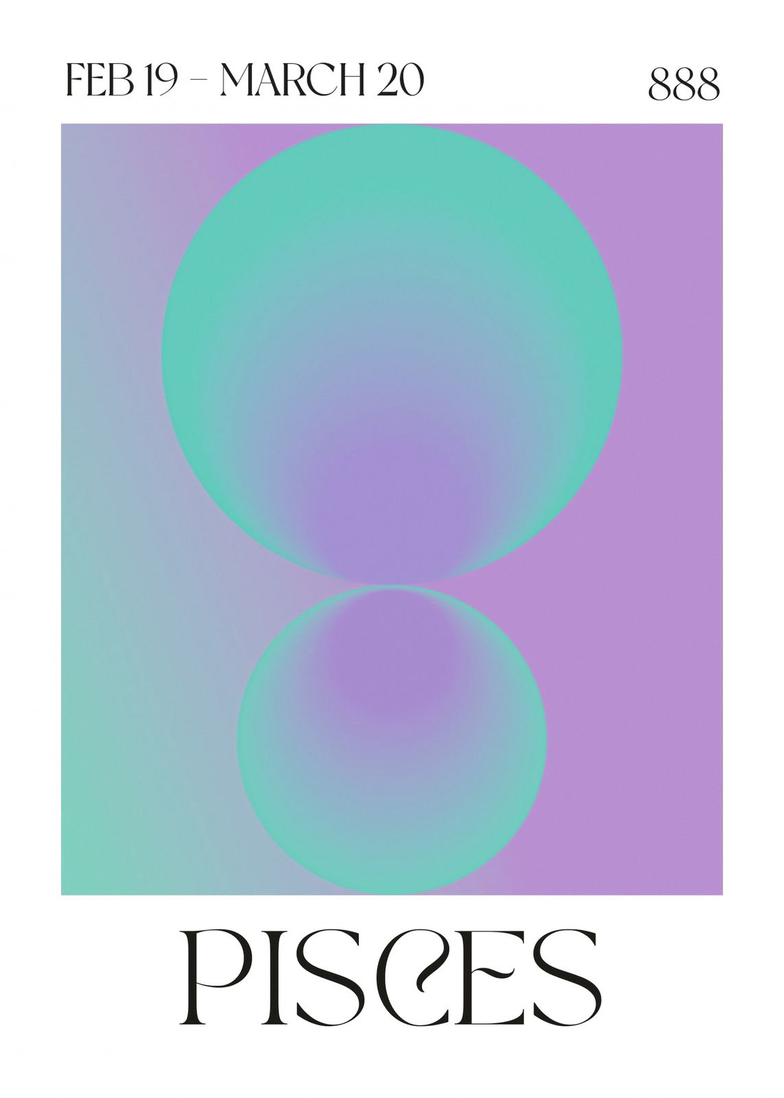 Poster - Fiskarnas Stjärntecken Konst