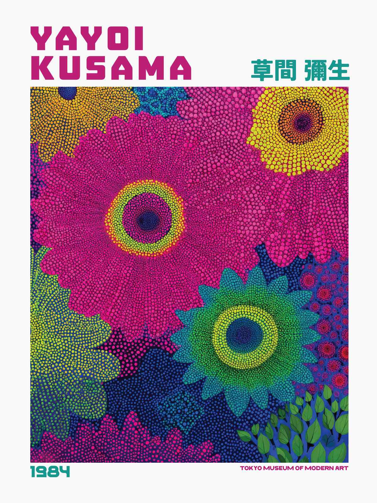 Affisch - Yayoi Kusama Blommig 1984